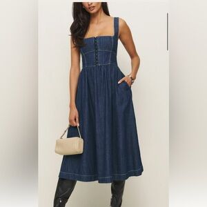 Tagliatelle Denim Midi Dress